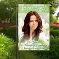 White Flowers Personalized Memorial Garden Flag