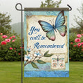 You Will Be Remembered Garden or Cemetery Flag